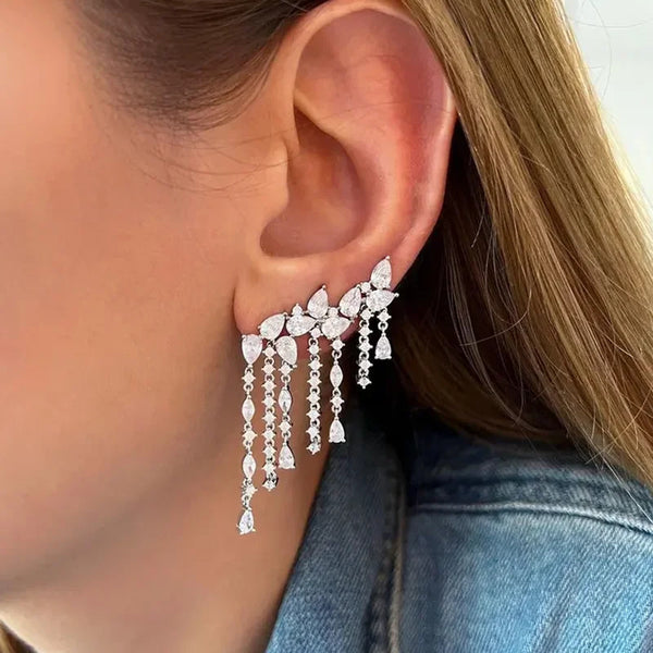 Boucles d'oreilles goutte d'eau multi-longue 💎