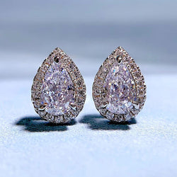 boucles d'oreilles classiques en Zircon goutte d'eau